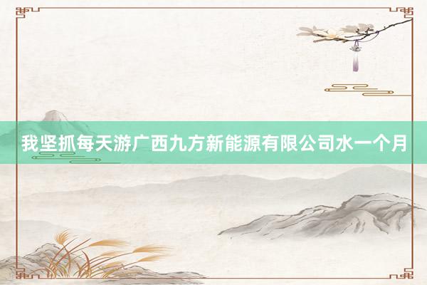 我坚抓每天游广西九方新能源有限公司水一个月